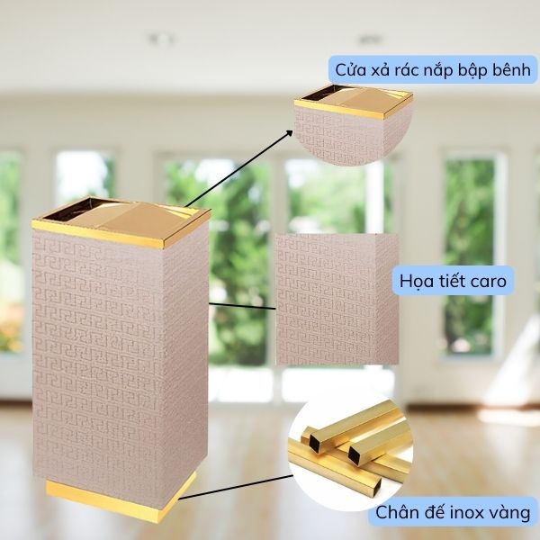 Chi tiết các bộ phận cấu thành thùng rác