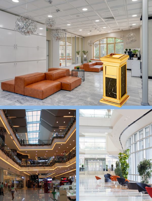 Thùng rác được sử dụng ở nhiều không gian sang trọng