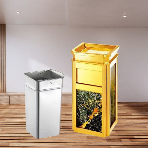 Thùng rác đá hoa cương cửa bỏ rác bên hông