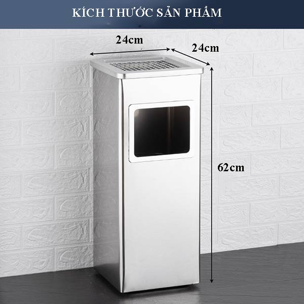 Thông số kĩ thuật thùng rác inox khách sạn