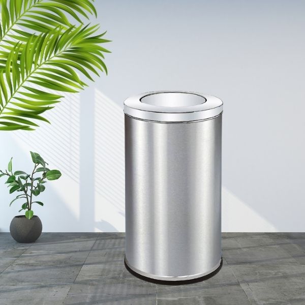 Thùng rác inox nắp lật cỡ lớn