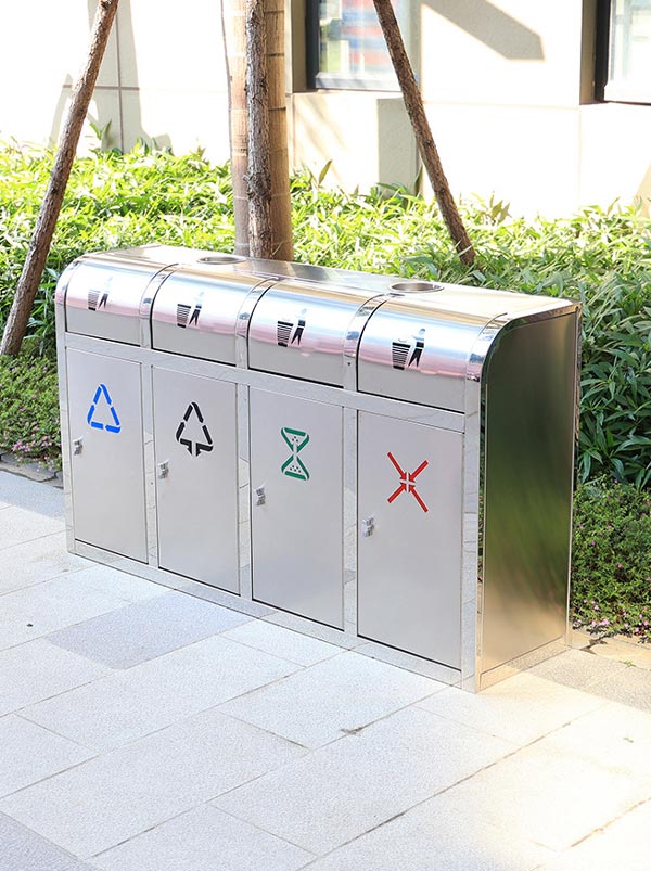 Thùng rác inox nhiều ngăn - 4 ngăn tại Paloca