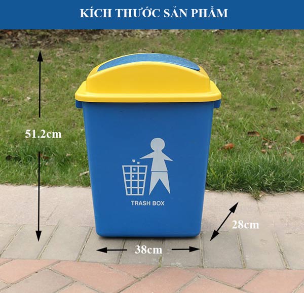 Cụ thể kích thước thùng rác nhựa 30L