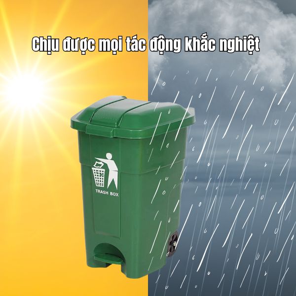 Thùng rác nhựa cao cấp chịu được thời tiết nắng mưa