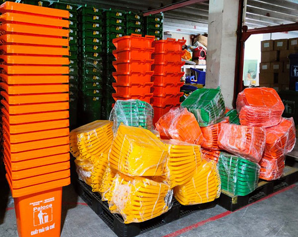 Kho thùng rác nhựa Paloca luôn sẵn số lượng lớn
