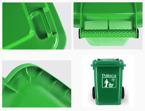 Chi tiết đặc điểm thiết kế thùng rác nhựa HDPE 80 lít