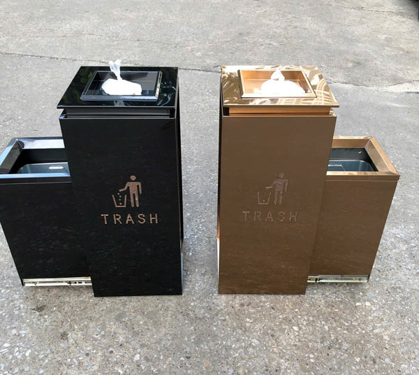 Liên hệ Paloca để mua thùng rác gạt tàn đặt sảnh