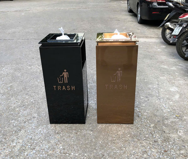 Liên hệ Paloca để mua thùng rác gạt tàn đặt sảnh