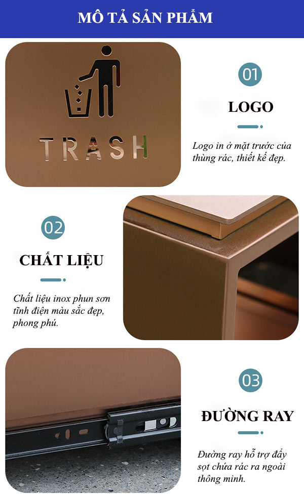 Mỗi một bộ phân thùng rác mang 1 chức năng riêng