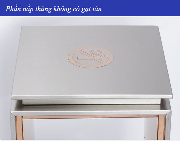 Phần nắp thùng rác sảnh trơn, nhẵn không kèm gạt tàn