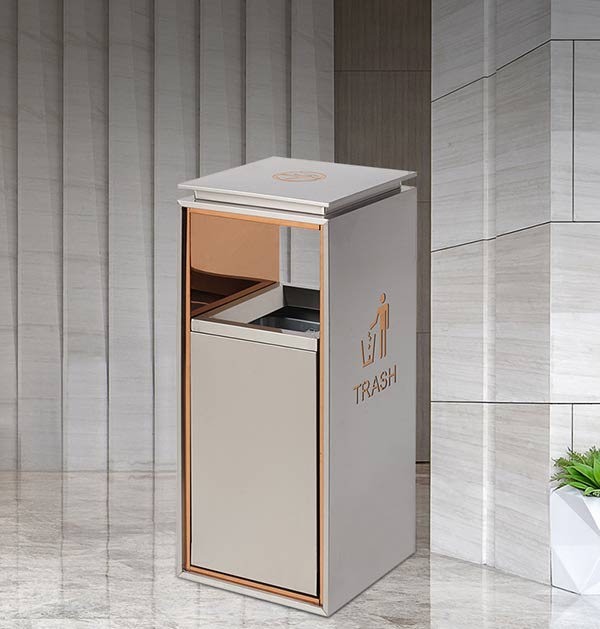 Với kiểu dáng thiết kế hiện đại mẫu thùng rác được sử dụng ở nhiều nơi