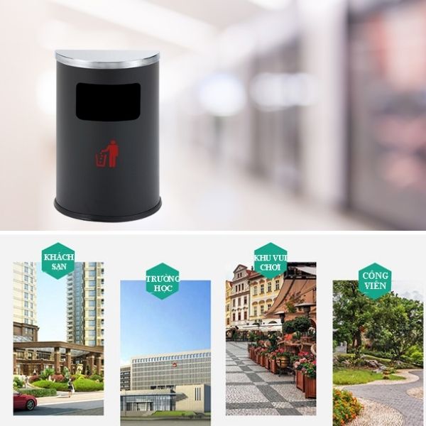 Thùng rác bán nguyệt được cung cấp với giá thành rẻ nhất thị trường
