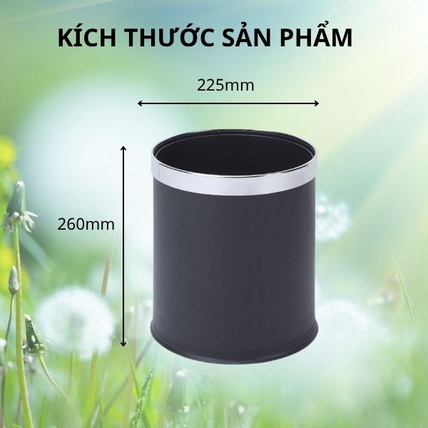 Thùng rác không nắp có thiết kế nhỏ gọn mang lại sự tiện lợi