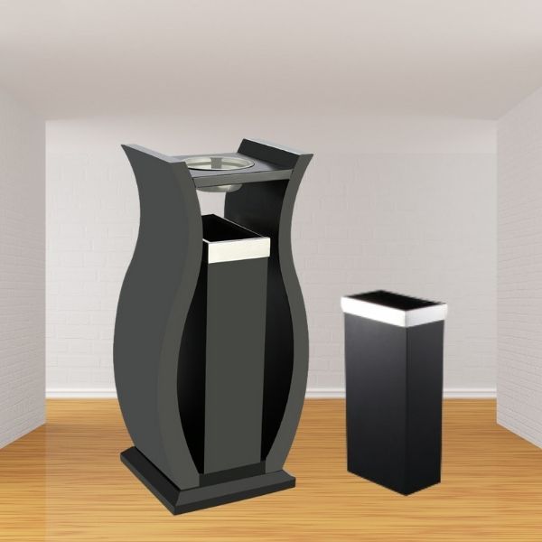 Mẫu thùng rác kiểu dáng độc lạ đặt sảnh tiếp đón