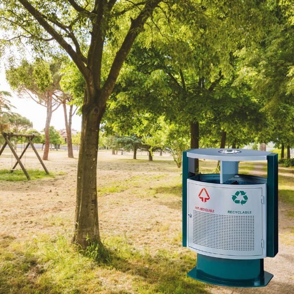 Mẫu thùng rác thiết kế đẹp, dùng ở ngoài trời tốt