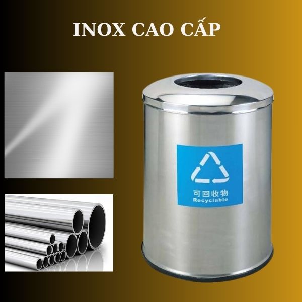 Mẫu thùng rác hoàn toàn được sản xuất từ inox 201
