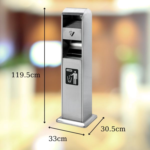 Kích thước cây gạt tàn inox