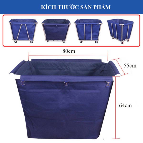 Kích thước của túi vải bạt xe giặt là
