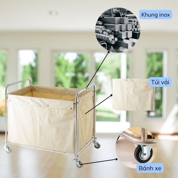 Các bộ phận cấu thành xe giặt là