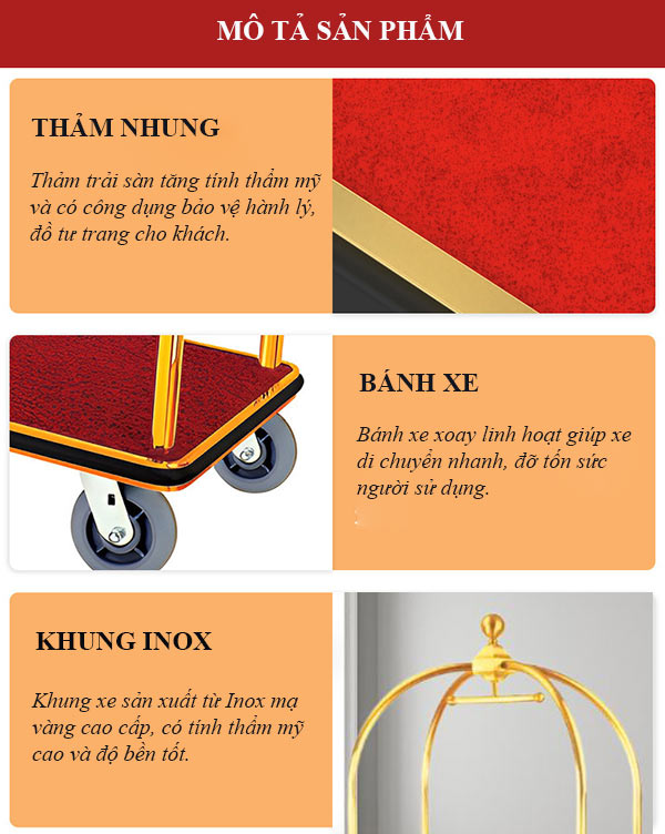 Tham khảo các đặc điểm thiết kế xe vận chuyển hành lý