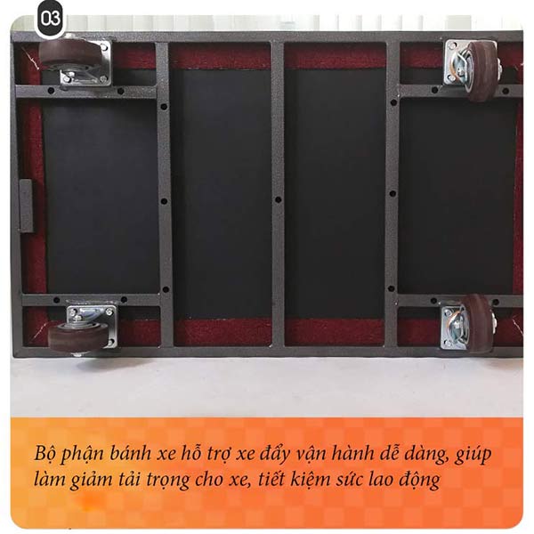 Mặt đế sau của xe đẩy chắc chắn