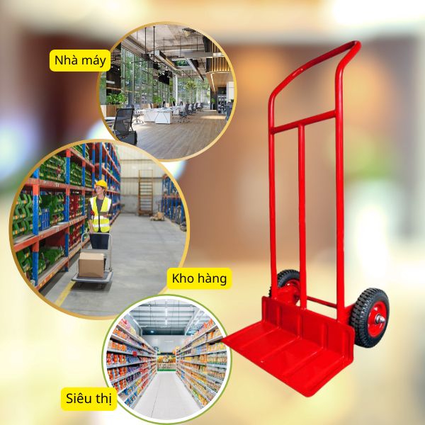 Mẫu xe đẩy hàng sử dụng nhiều tại các siêu thị, kho vận chuyển