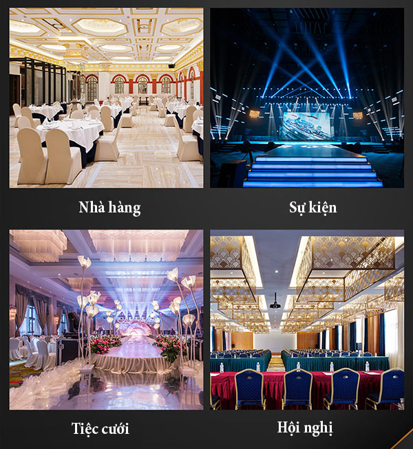 Các không gian cần trang bị xe đẩy mâm xoay nhà hàng