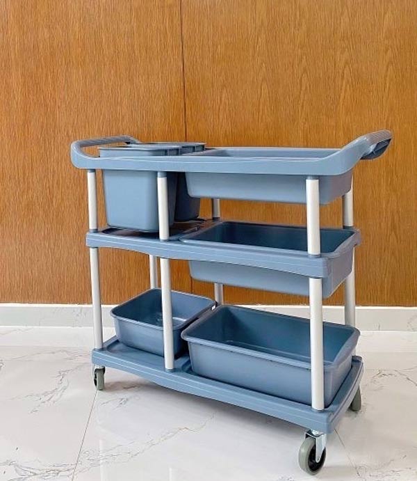 Hình ảnh xe đẩy dọn bàn ăn 3 tầng của Paloca