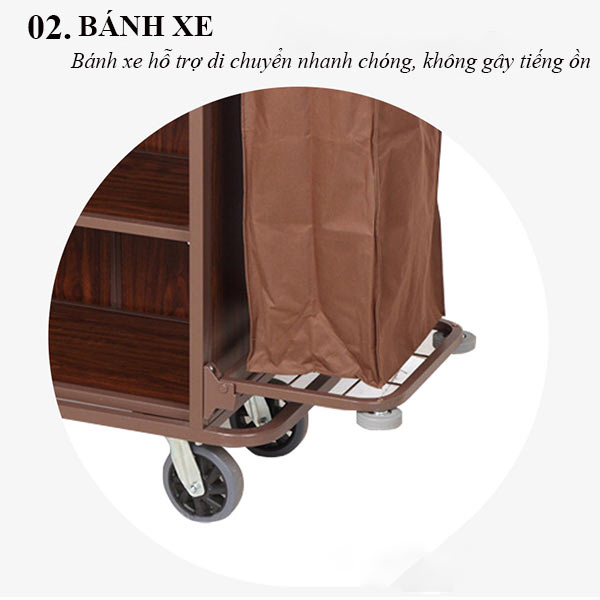 Tham khảo đặc điểm từng bộ phận cấu thành xe đẩy làm buồng resort