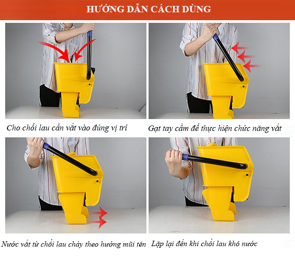 Hướng dẫn sử dụng xe vắt móp