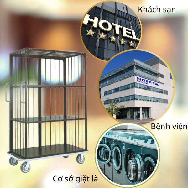 Xe giặt ủi được sử dụng ở nhiều không gian