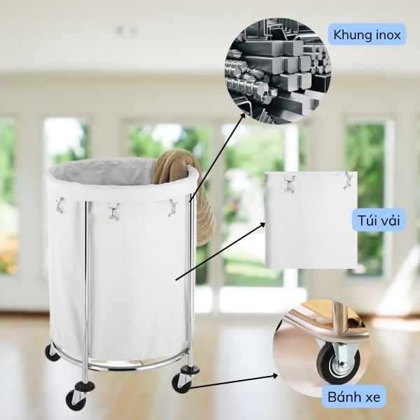 Cấu tạo của xe giặt là khá là đơn giản