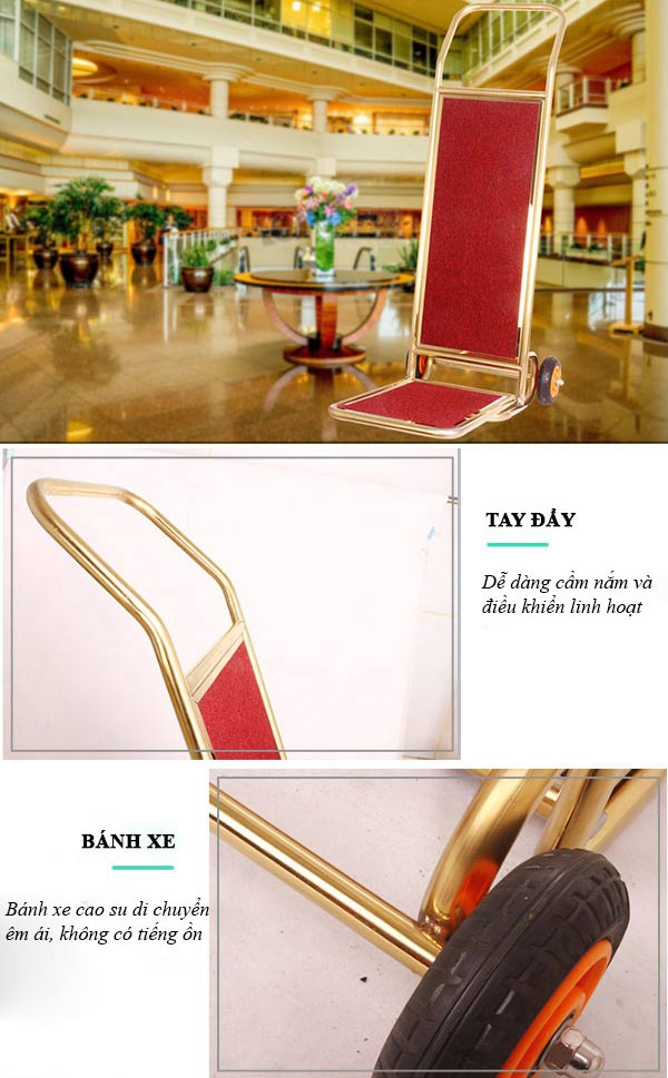 Đặc điểm thiết kế xe kéo vali, hành lý khách sạn