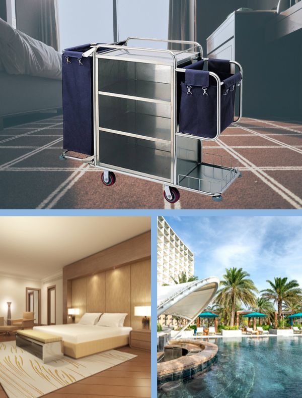 Mẫu xe làm buồng sử dụng ở khách sạn, resort