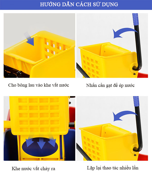 Hướng dẫn sử dụng xe vắt móp nói chung