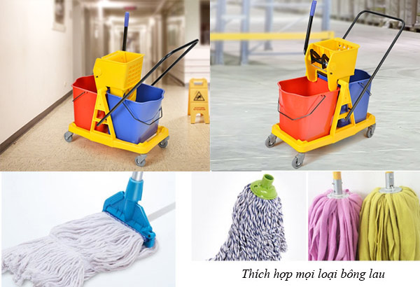 Xe vắt móp dùng được cho mọi loại bông lau