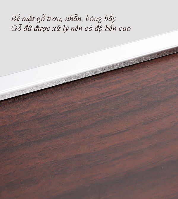 Mặt bàn gỗ công nghiệp, có gờ chặn chống rơi đồ