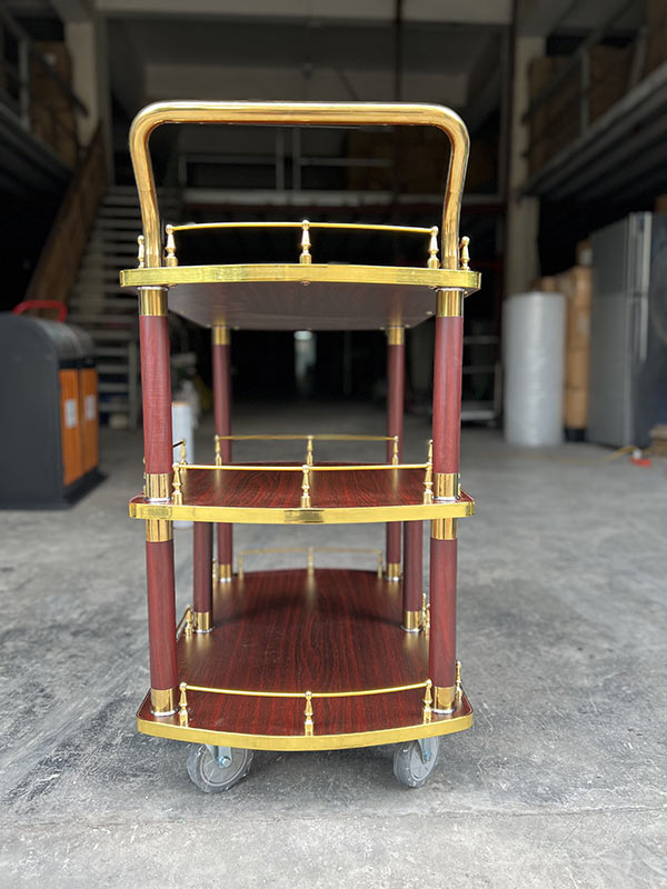 Lắp đặt và kiểm tra xe phục vụ rượu vang 3 tầng tại kho Paloca