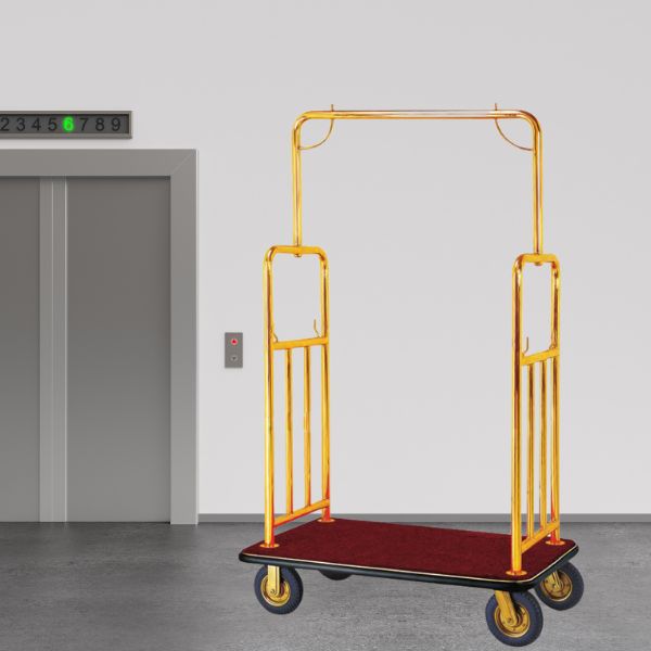Xe trolley đẩy hành lý trong khách sạn