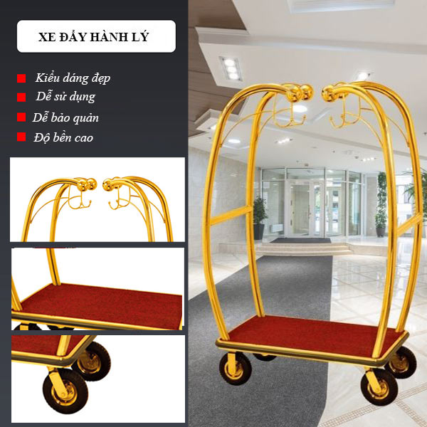 Mẫu xe trolley đẩy hành lý đẹp, bền