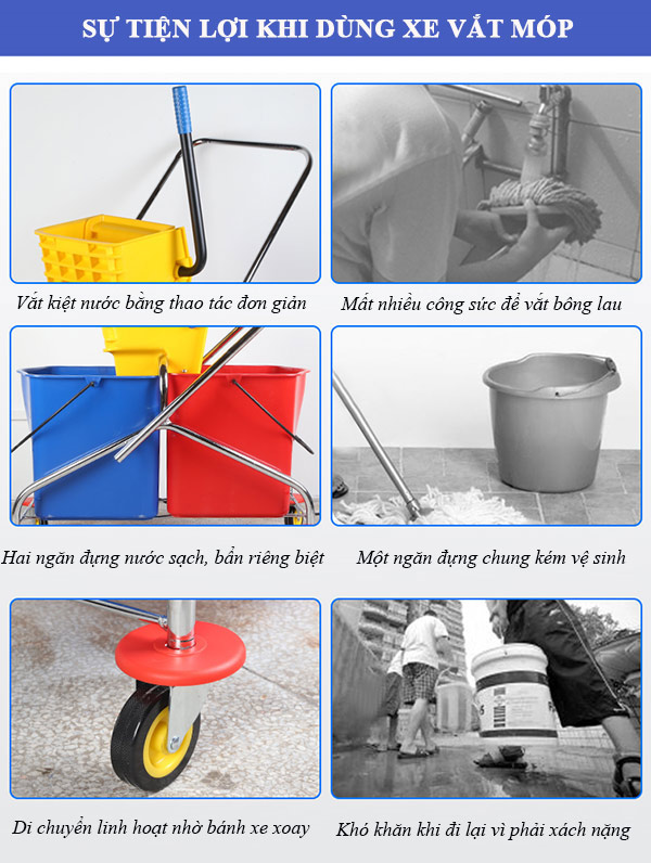 Lợi ích khi sử dụng xe vắt móp