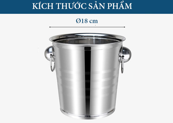 Kích thước xô đựng đá nhà hàng