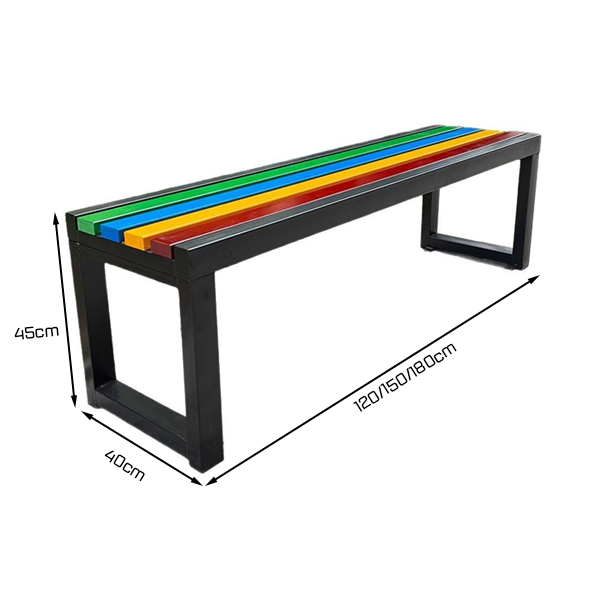 Ghế công cộng không tựa gỗ nhựa