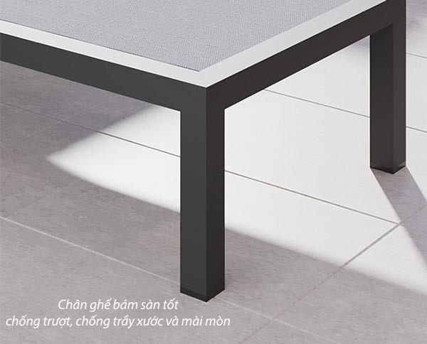 Khung ghế bằng hợp kim nhôm chắc chắn