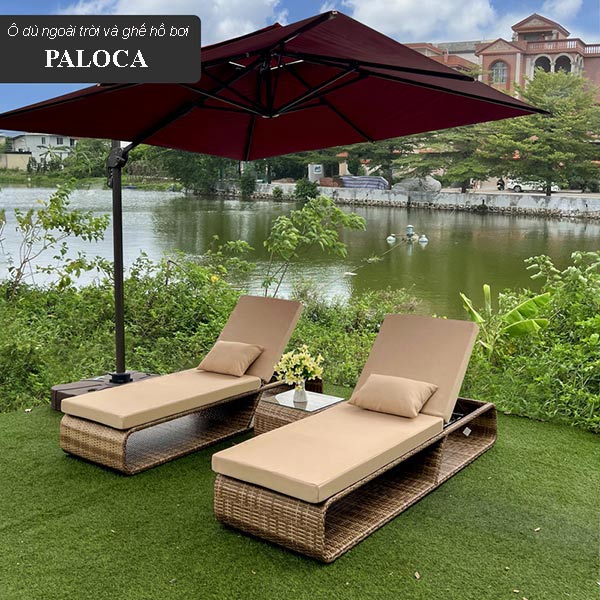 Paloca cung cấp ô dù ngoài trời và giường tắm nắng hồ bơi