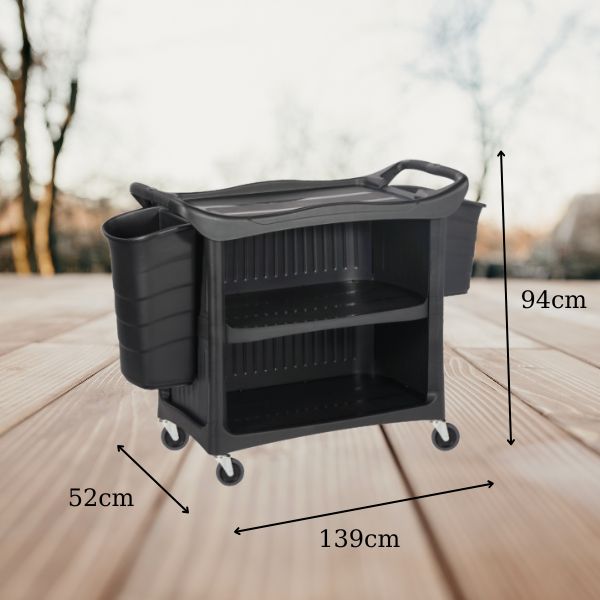 Chi tiết kích thước xe đẩy 3 tầng phục vụ bàn ăn