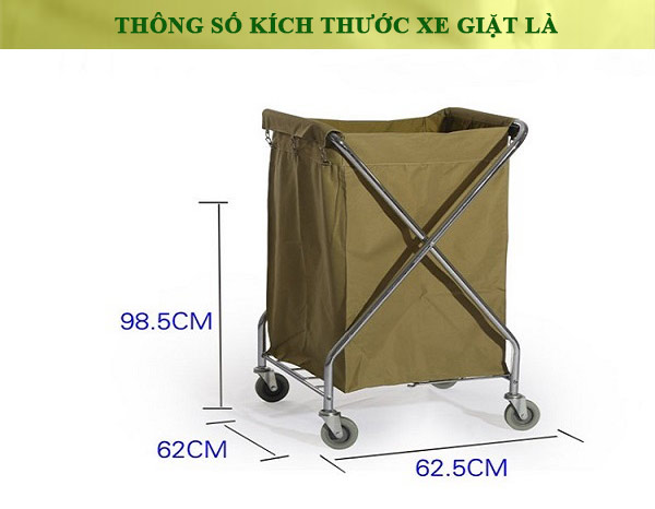 Kích thước xe giặt là