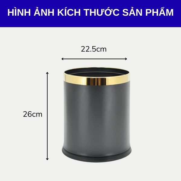Kích thước thùng rác văn phòng không nắp