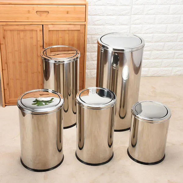 Thùng rác inox nắp lật