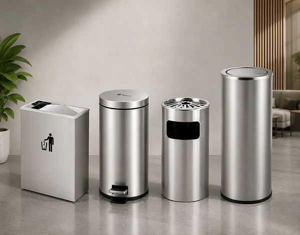 Các mẫu thùng rác inox